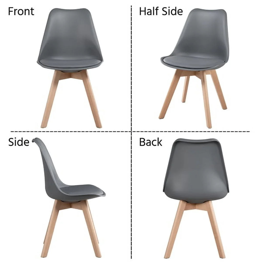 Dark Gray Upholstered Dining Chairs Set of 4 B967984