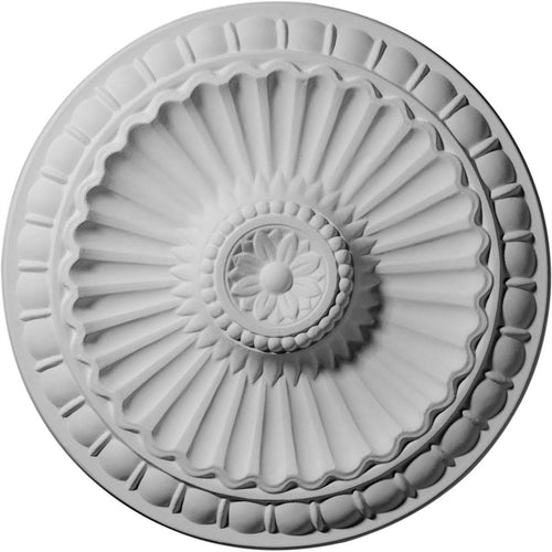 11 1/4x22OD x 1 1/8x22P Hand-Painted Steel Gray Ceiling Medallion S211113