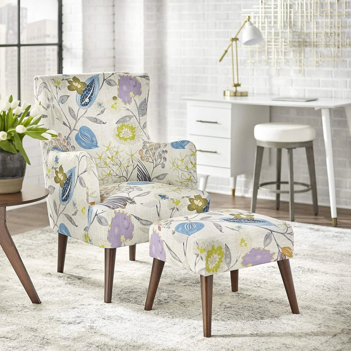 Floral Arm Chair E216155
