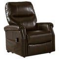 Faux Leather Power Lift Recliner with Side Storage, Brown K533