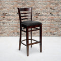2 Pack Vertical Slat Back Wooden Barstool N9143