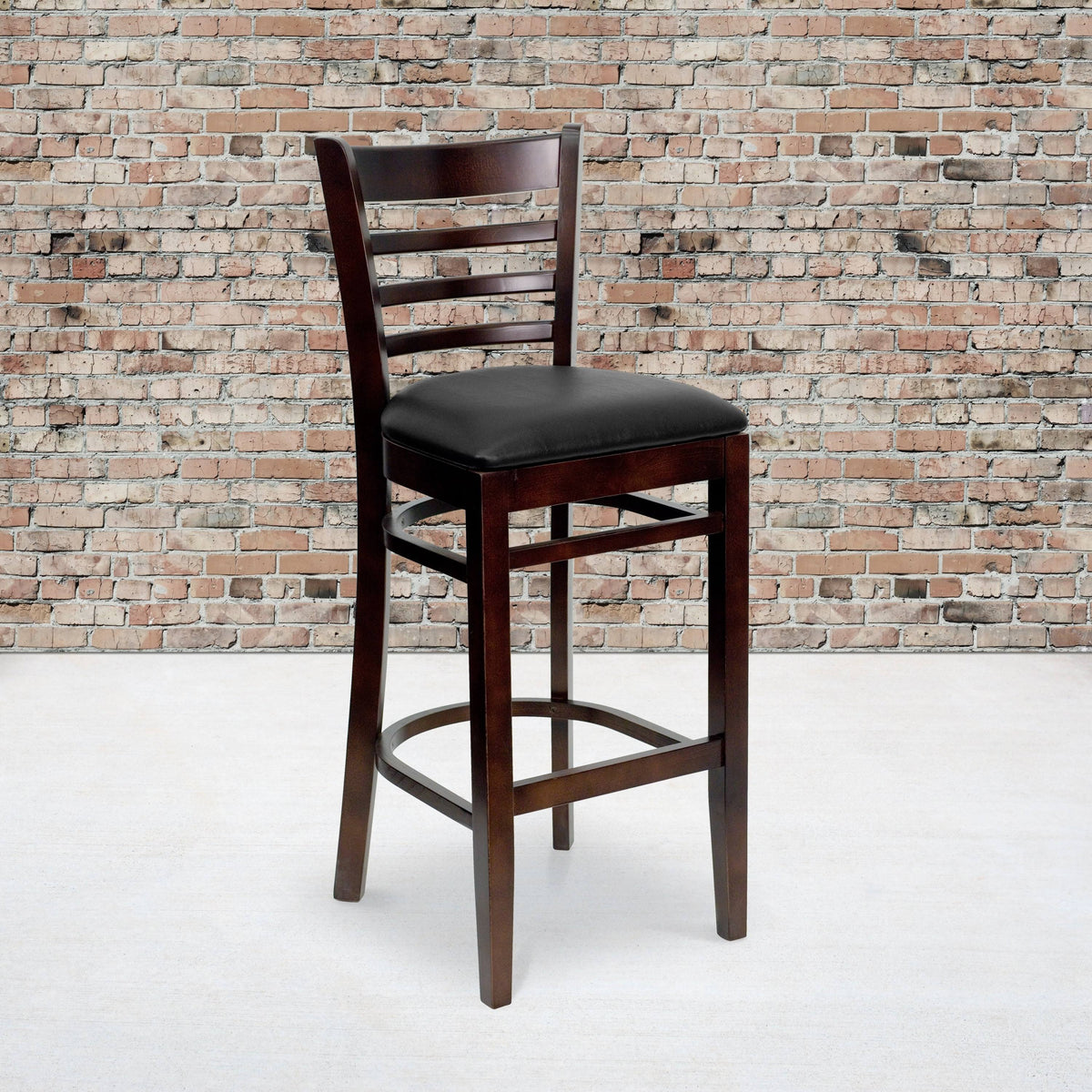 2 Pack Vertical Slat Back Wooden Barstool N9143
