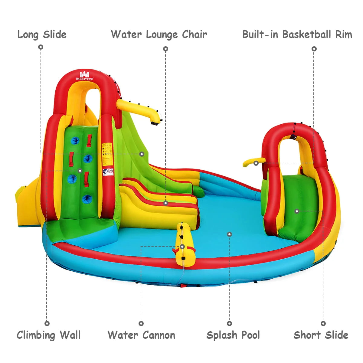 Inflatable Kids Water Slide Park with Splash Pool C26335