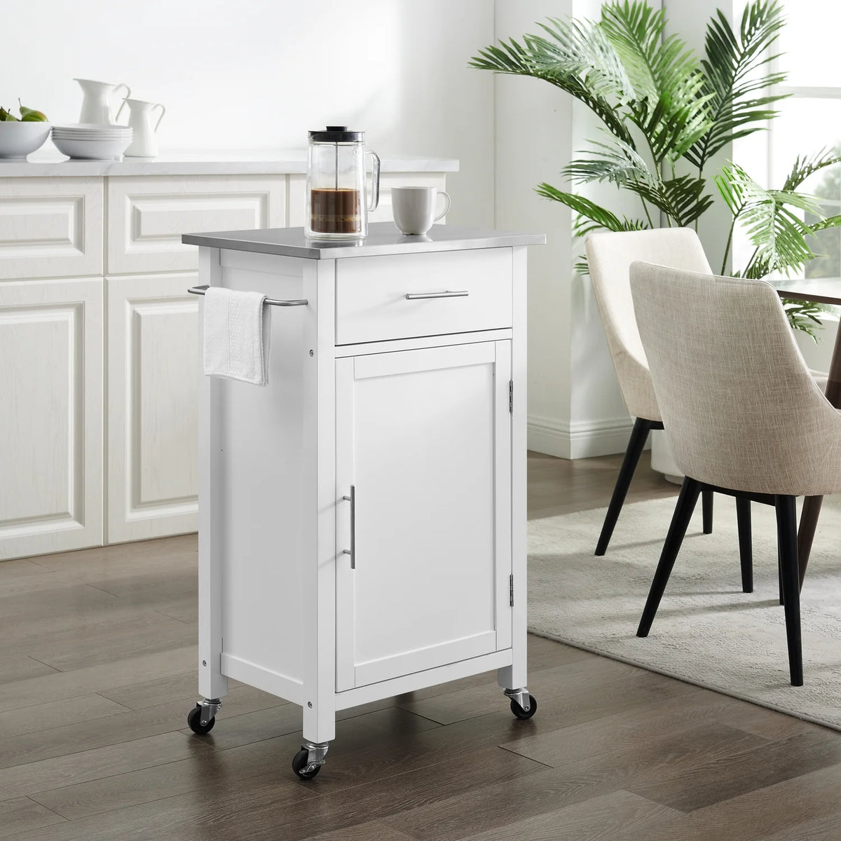 Compact Stainless Steel Top Kitchen Island/Cart D9258