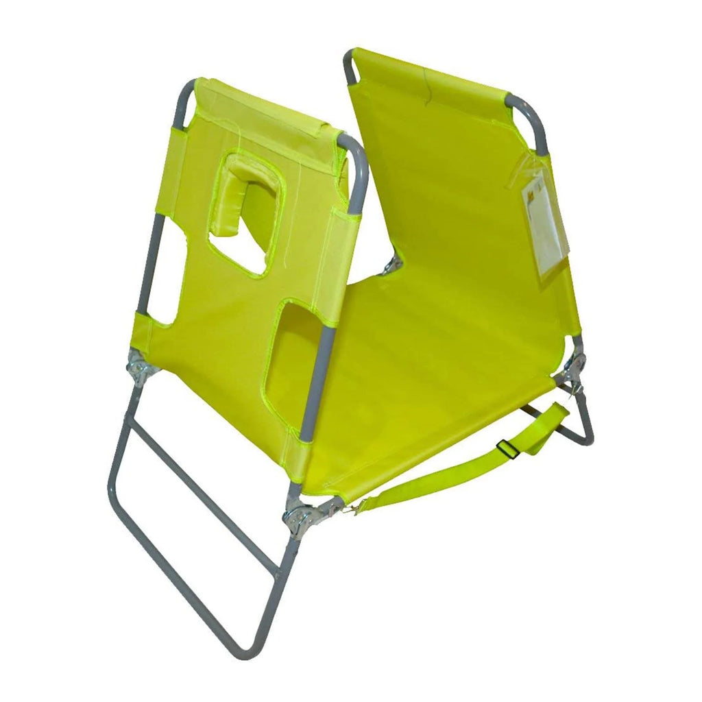 Neon Green Foldable Chaise Lounge Beach Chair 2 Pack P3222
