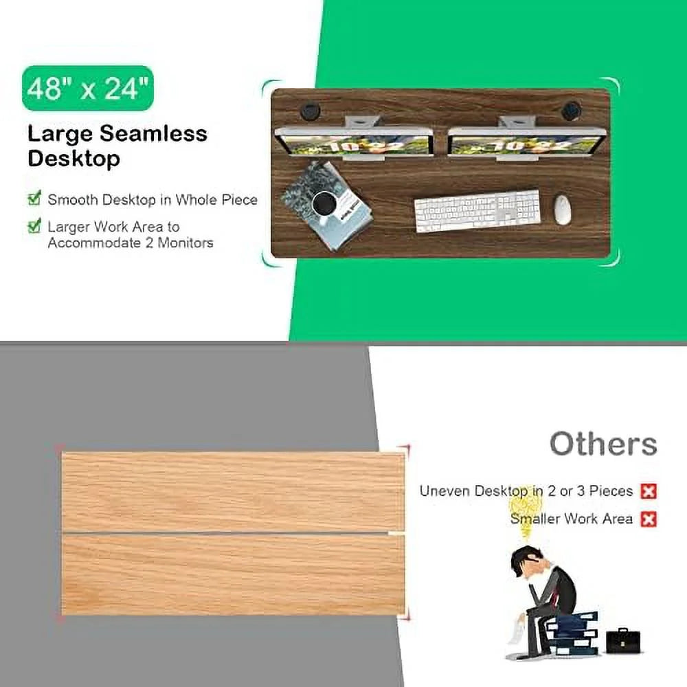 Black 48" x 30" Rectangular Wood Table Top Q754685