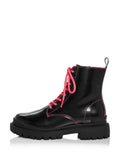 Black Leather Combat Boots 6.5 M N5268