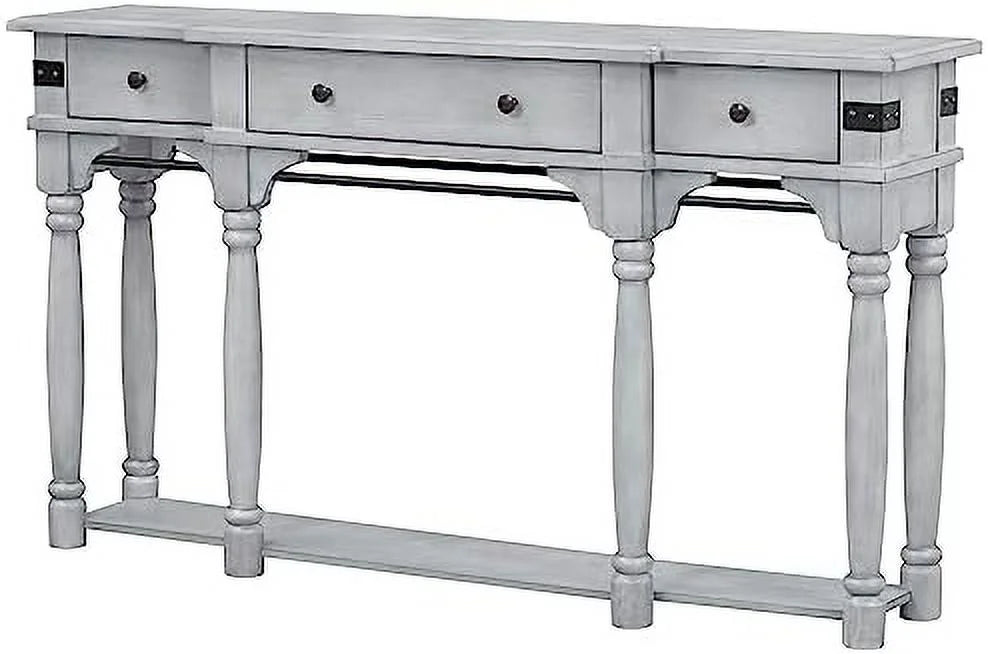 Contemporary Concrete Wood Top Console Table A78248