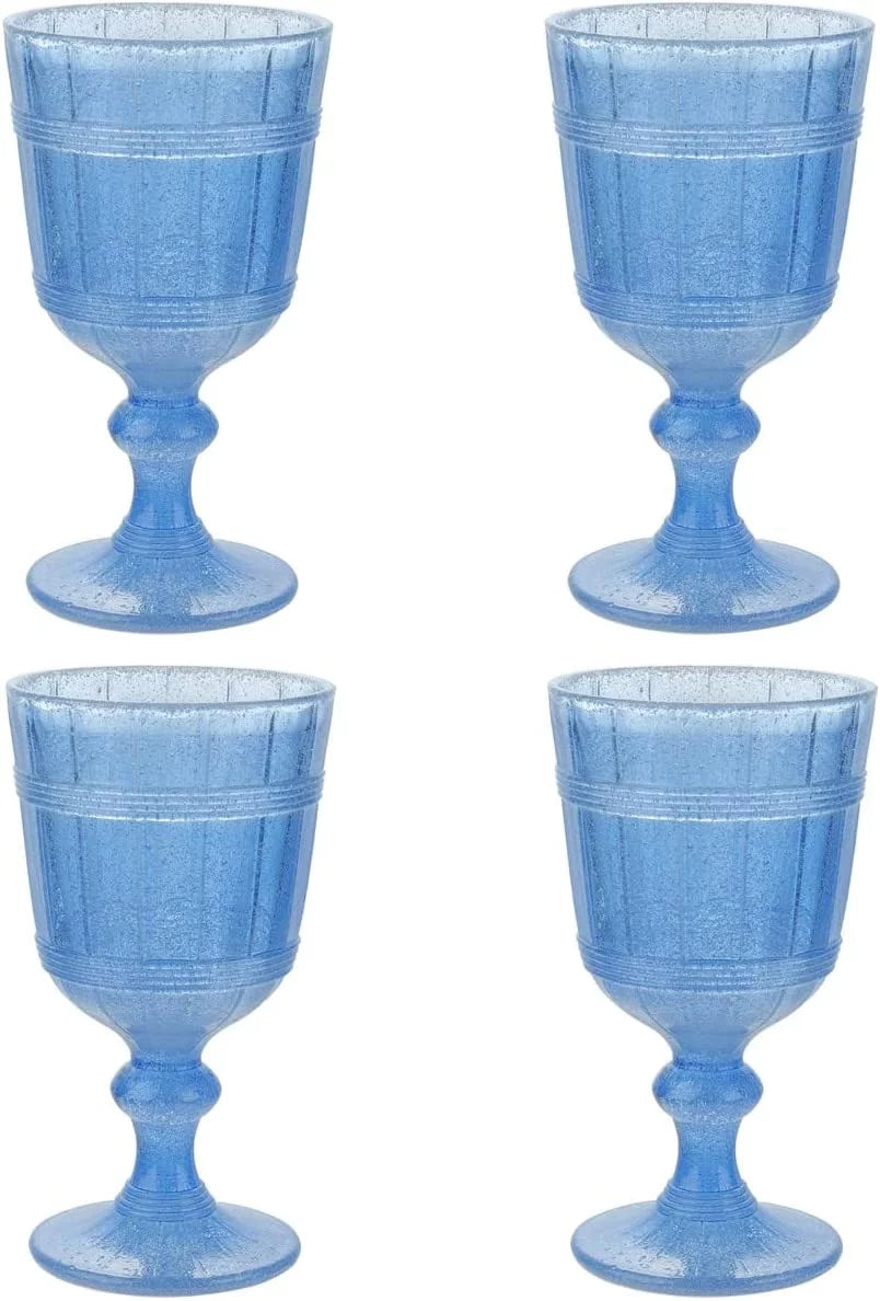 Vintage Blue 11 Ounce Wine Glasses Set of 4 X9117