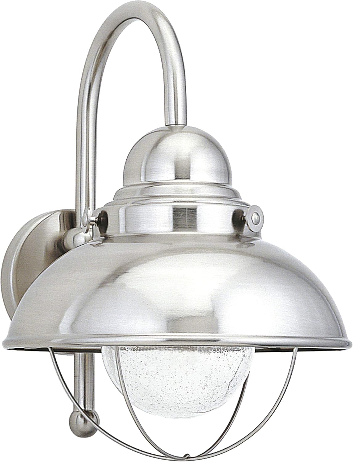 Pewter Nickel Silver Brushed Stainless LED Outdoor Flush Mount Z22676