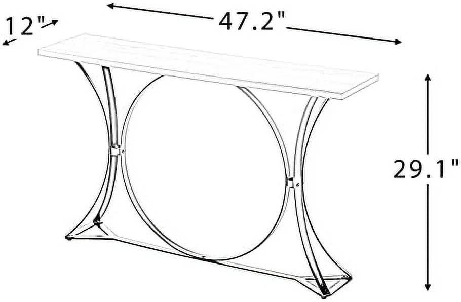 Rustic Wood Console Table with Metal Frame J24005