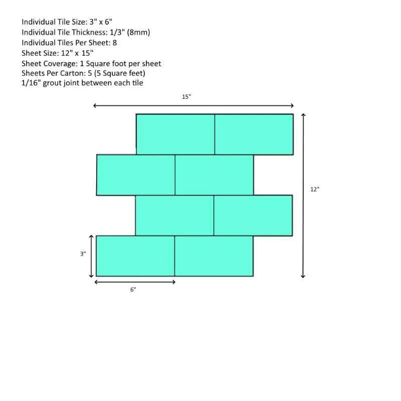 Glossy Soft Gray Glass Subway Tile, 3 inch x 6 inch, 5 Square Feet Carton Z451395