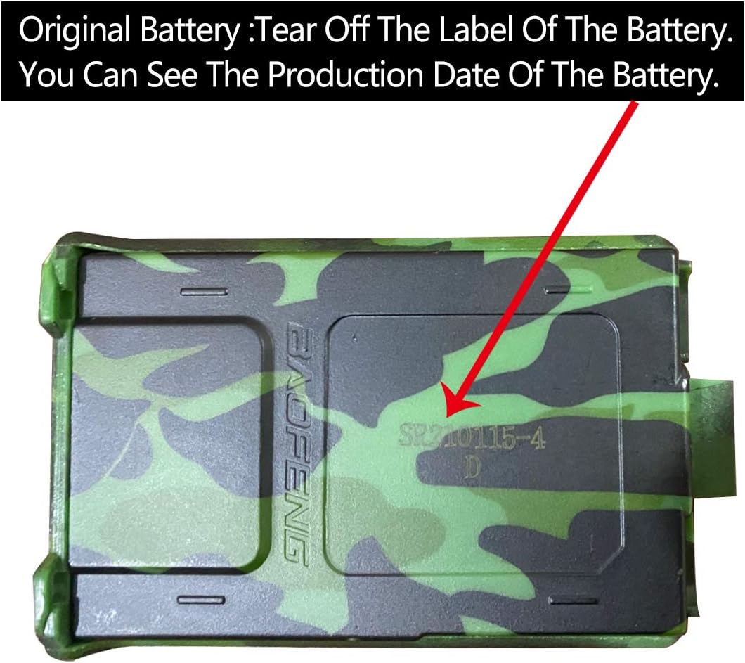2 Pack Baofeng UV-5R 5Watt Camo Two Way Radio Transceiver with Extra 2 Pack 1800mAh Battery Y713