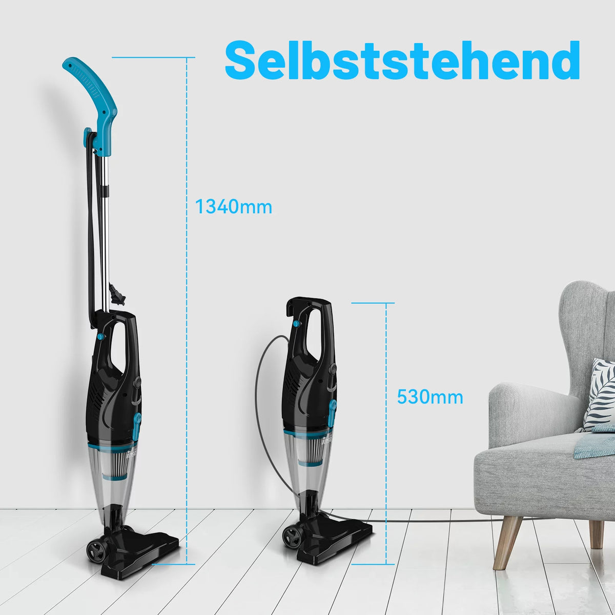 Corded 2 in 1 Bagless Lightweight Stick Vacuum Cleaner L896633