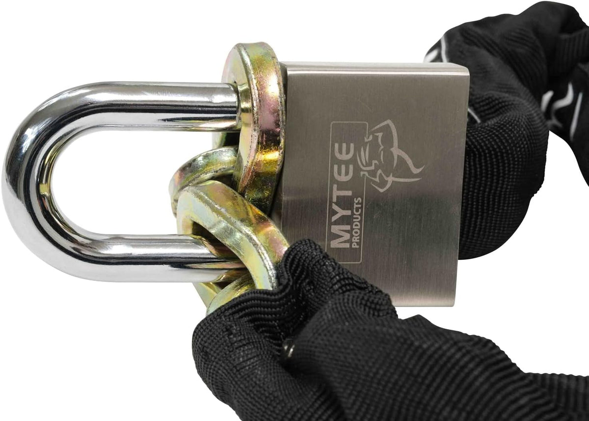 Anti Cut Security Chain and Lock Kit - 3 Foot x 3/8 Inch Thick Hardened Chain with Cut Proof Lock & Carrying Case T30205