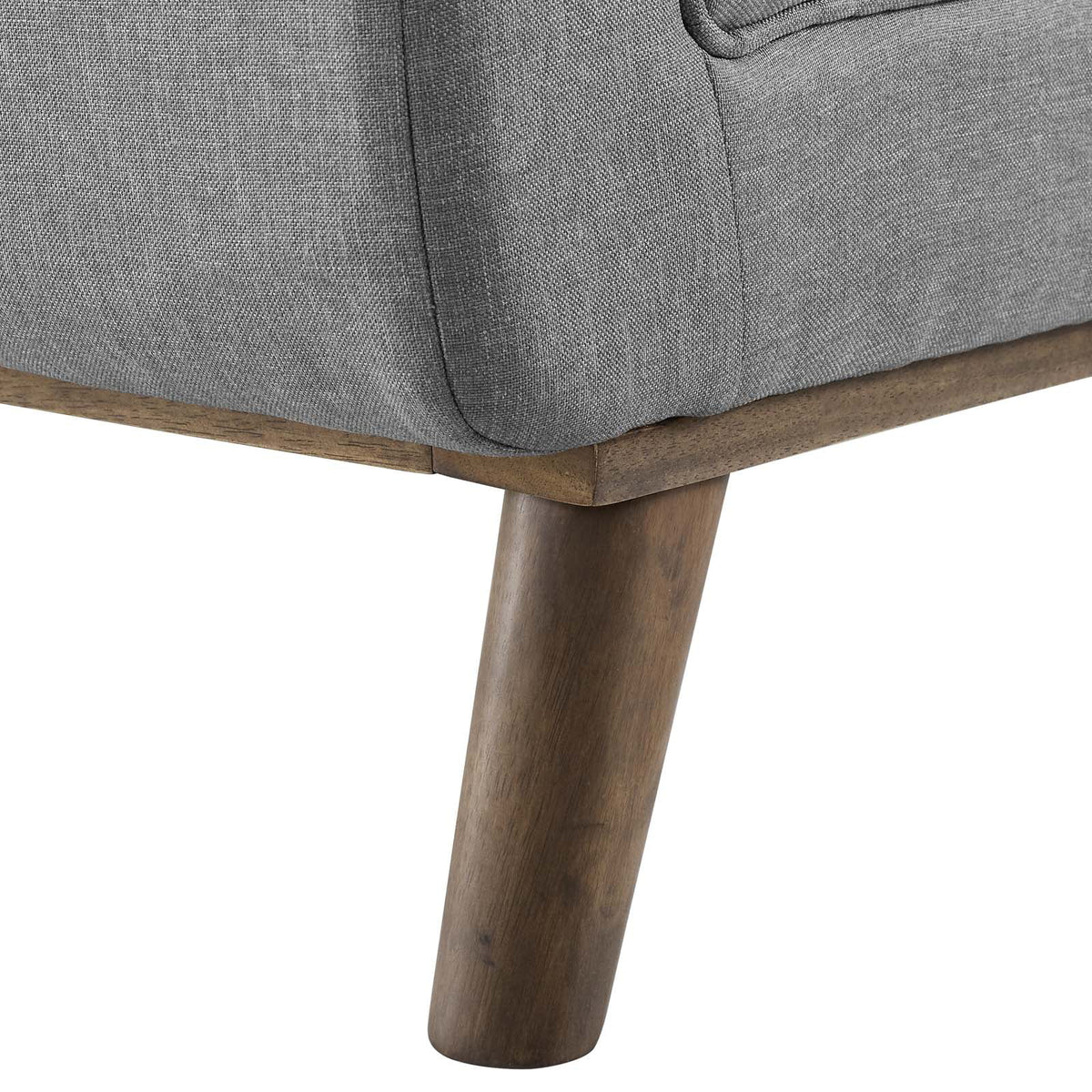 Light Gray Tufted Upholstered Accent Bench C31523