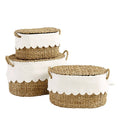 Set of 3 Nesting Baskets with Scalloped Liner G244434