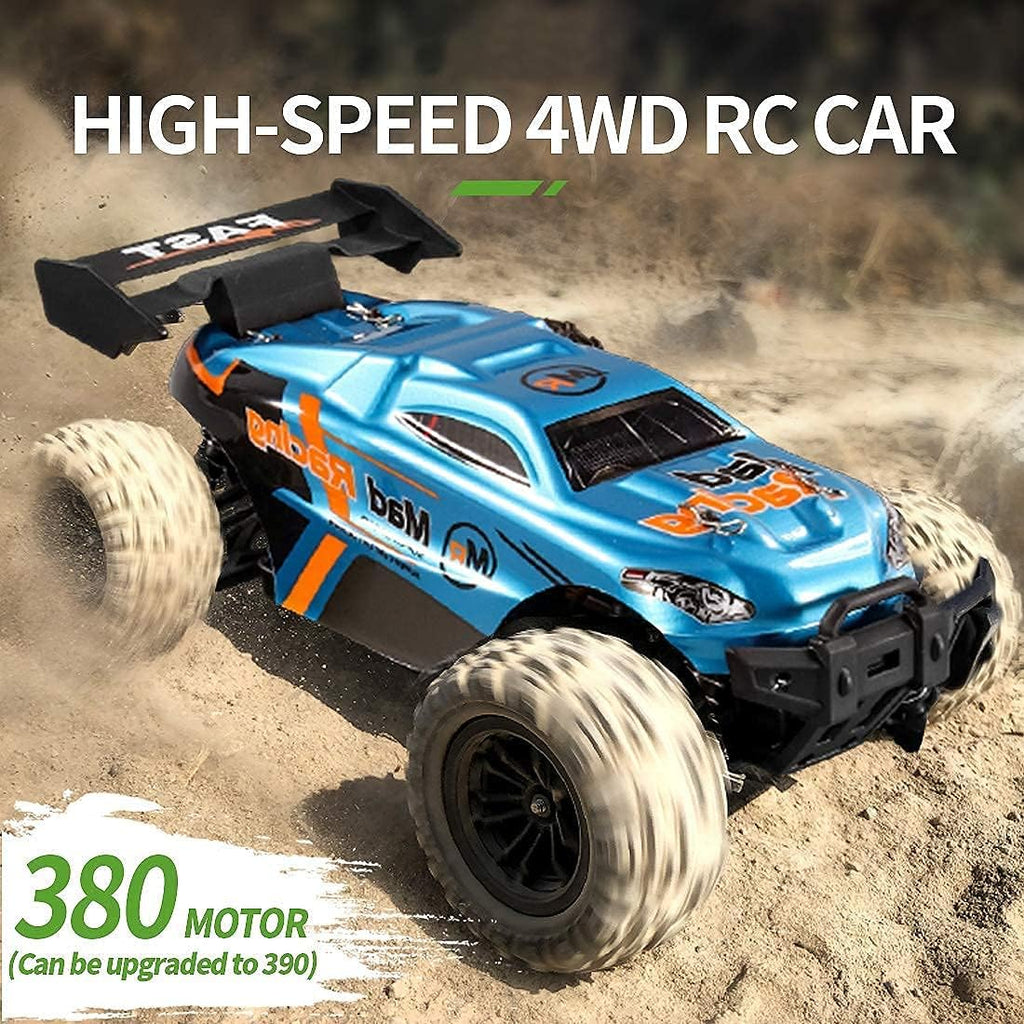 RC Cars 1:16 Scales 35+ kmh 4WD 2.4Ghz Off-Road Monster Truck Toy with 2 Batteries Q776