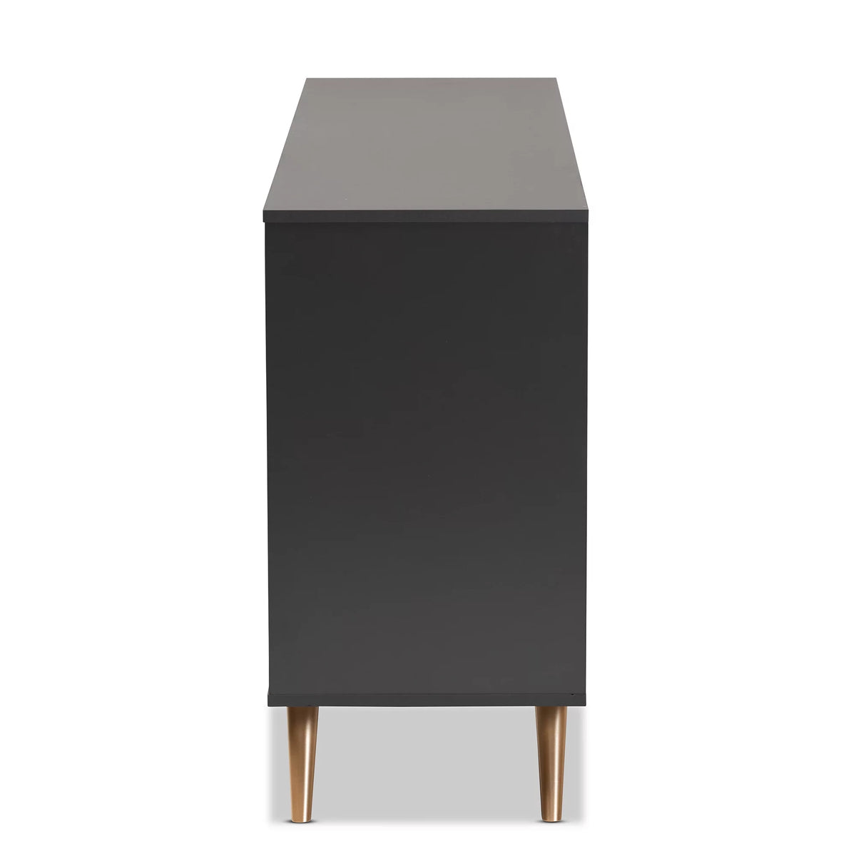 Dark Grey Gold Wood 6-Drawer Dresser S18159