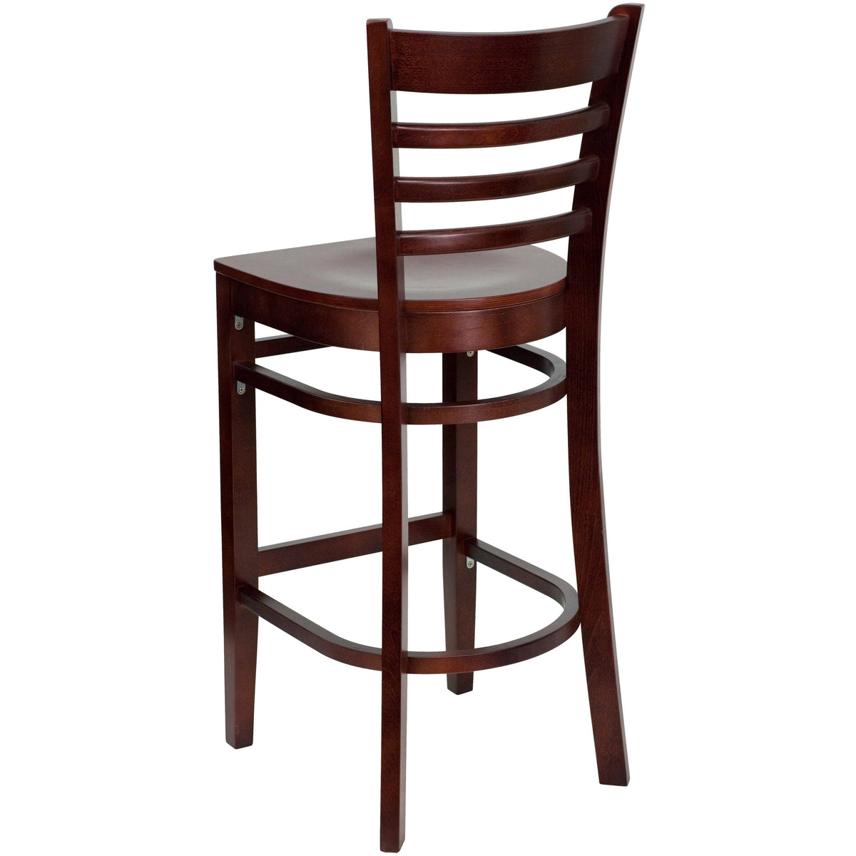2 Pack Vertical Slat Back Wooden Barstool N9143