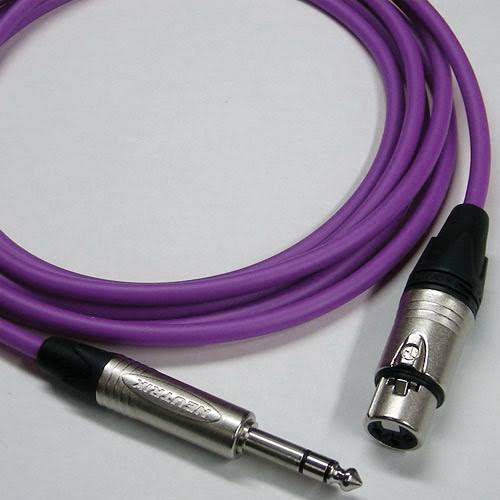 Purple XLR Female to 1/4 TRS Male Cable 30.5 M R65030