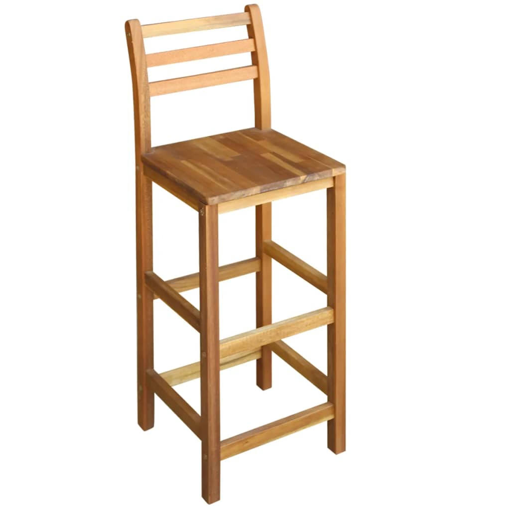 Bar Table and Chair Set 7 Pieces Solid Acacia Wood J481530