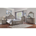 California King Size Bed Dresser Mirror 2 Nightstands Chest Gray Solidwood G4272