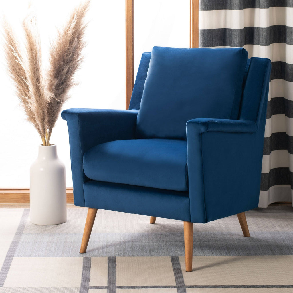 Navy Mid Century Arm Chair Q4417