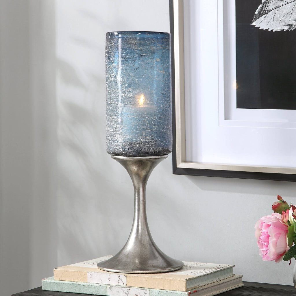 Blown Glass Candleholder C7086
