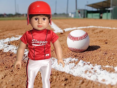 Red Baseball Uniform for 18-Inch Dolls T53425