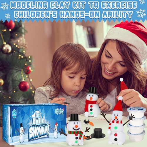 120 Pack Christmas Crafts DIY Snowman Making Kit with Air Dry Clay I52402