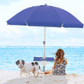 7.5FT Beach Umbrella with Table and Carry Bag T555950
