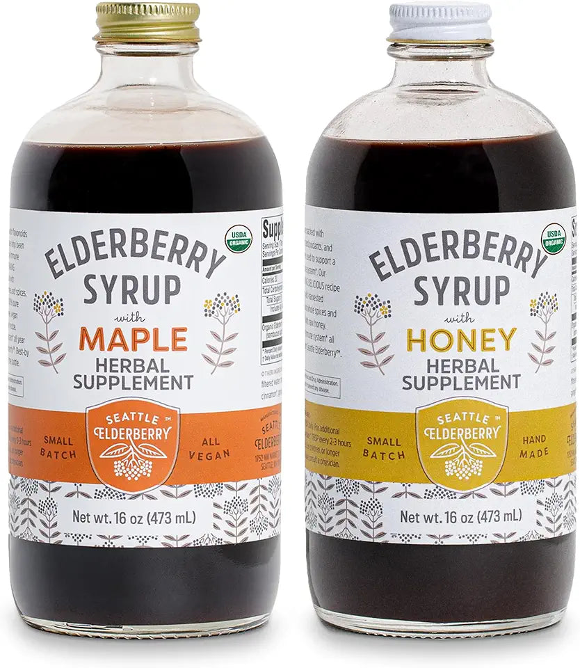 Gluten-Free Elderberry Herbal Supplements 32oz D1749