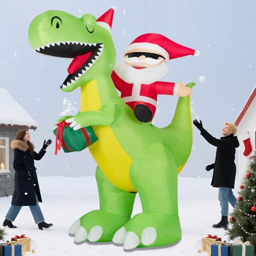8FT Inflatable Witch Decorations with Built-in LED Lights D6355