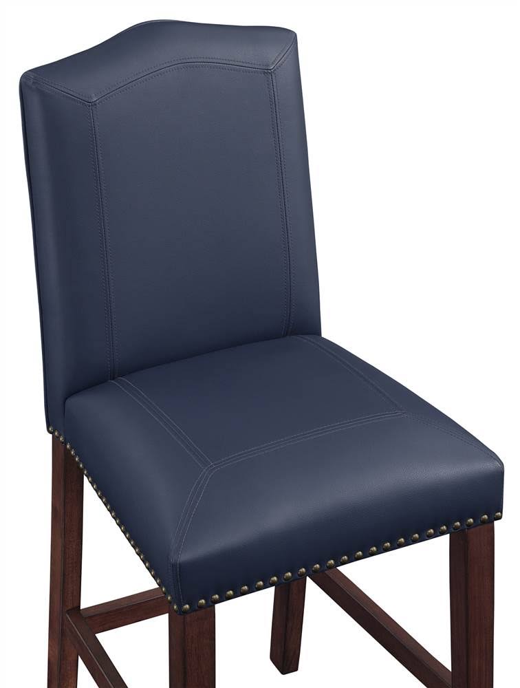 Navy Bonded Leather Counter Stool T676
