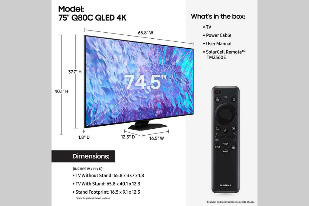 75 Class QLED 4K Smart TV W444