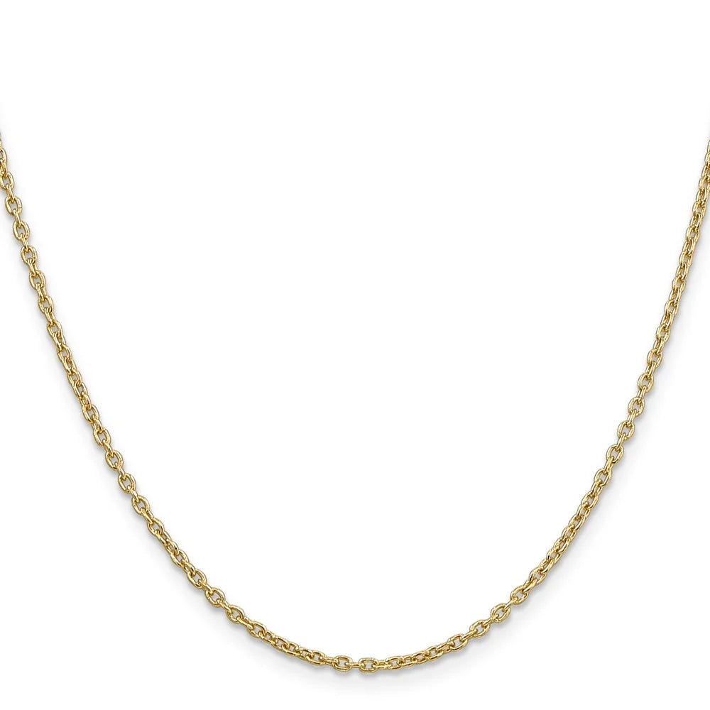 14K Yellow Gold 2mm Cable Chain C47956