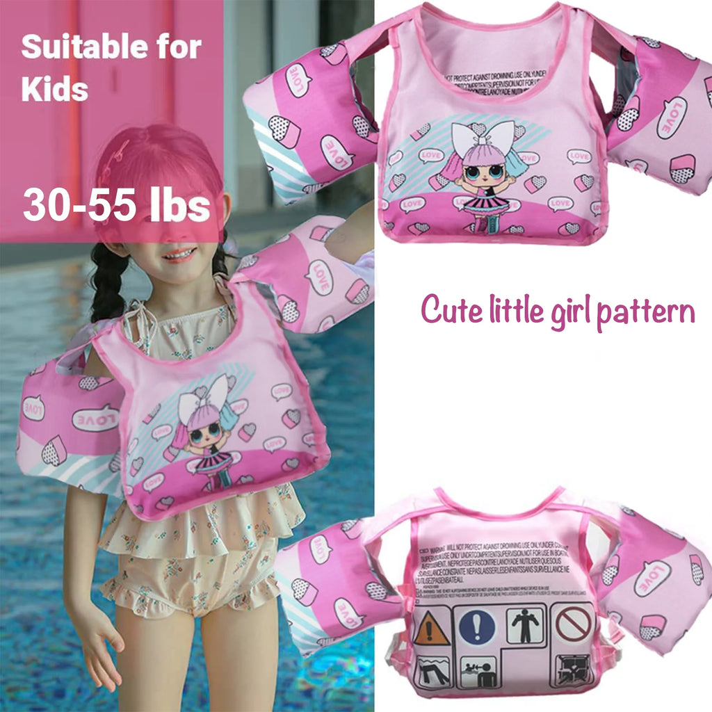 Kids Swim Vest Life Jacket with Shoulder Harness Arm Wings T439