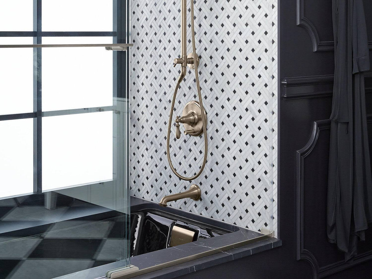 Oil-Rubbed Bronze Pressure-Balancing Valve Trim with Lever Handle F422543