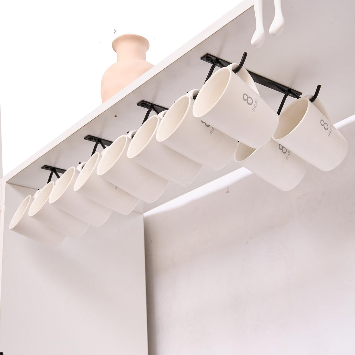 16 Mug Cup Hooks Under Cabinet Mug Holder E52130