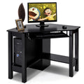 Black Wooden Corner Desk With Drawer D31342