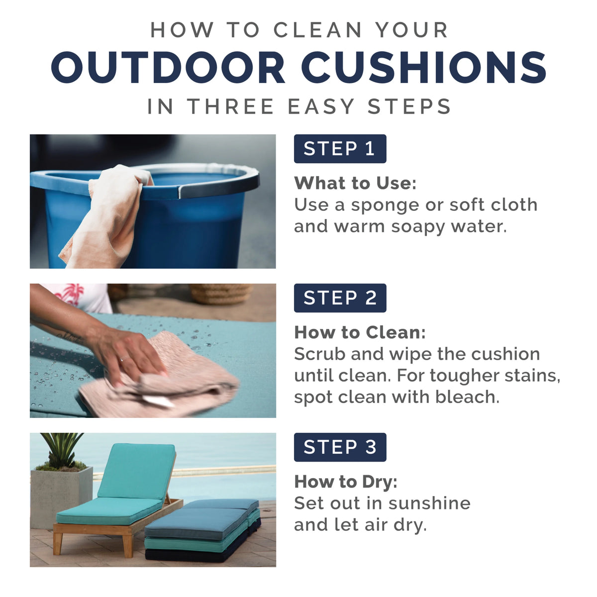 Outdoor Chaise Lounge Cushion 72 x 21 N822