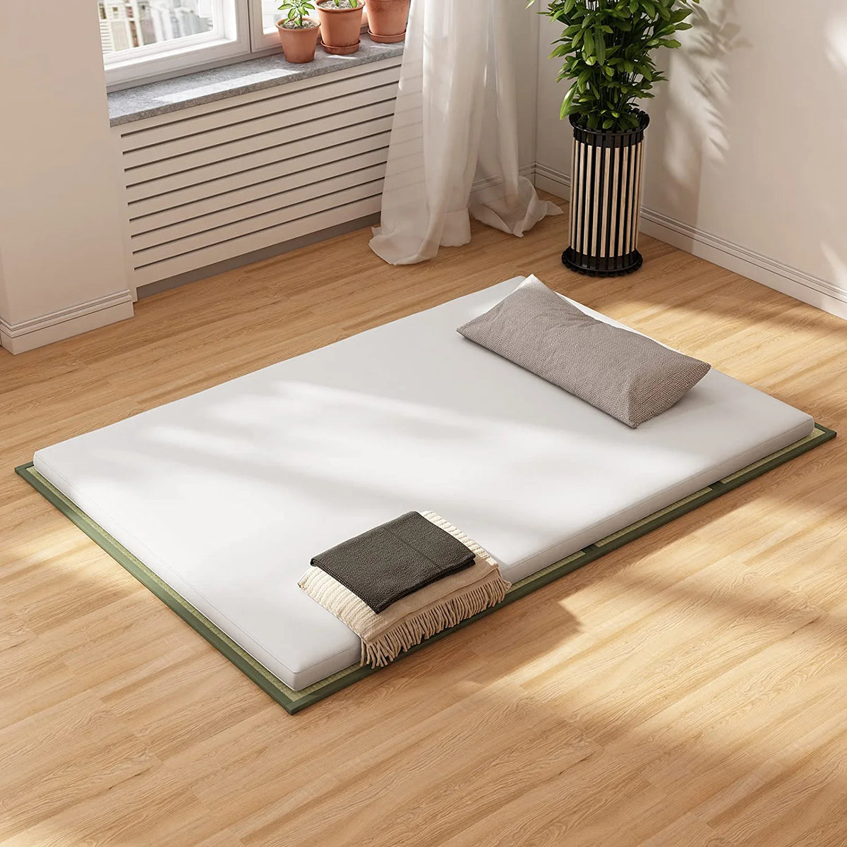 Full Size Natural Grass Tatami Floor Sleeping Mattress B38045