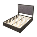 King Tufted Panel Platform Bed Q458
