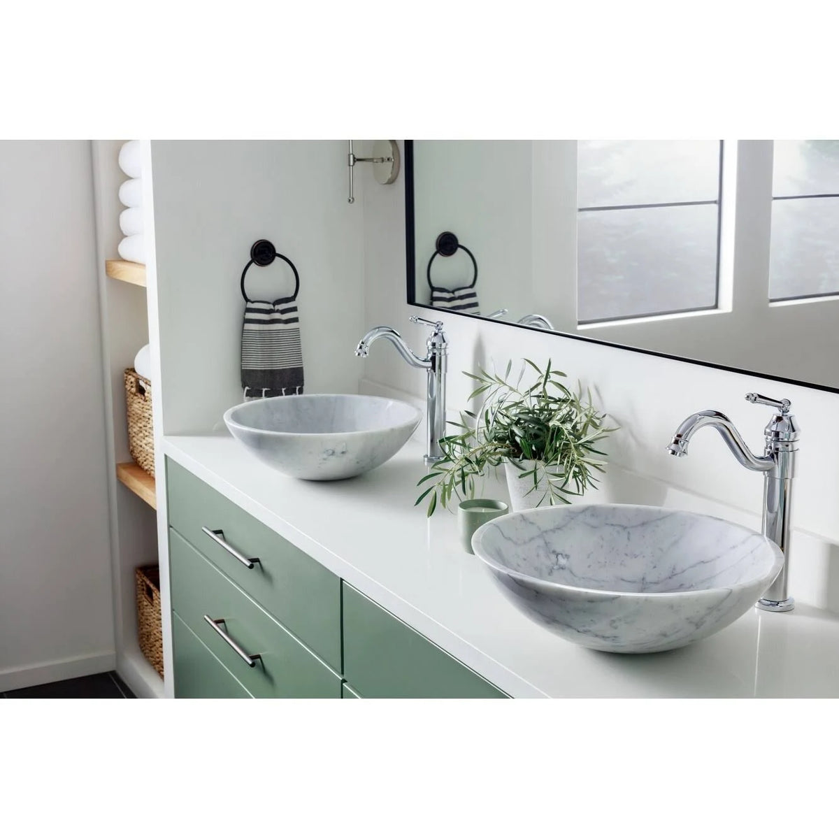 Single Hole Vessel Bathroom Faucet Polished Chrome Y736101