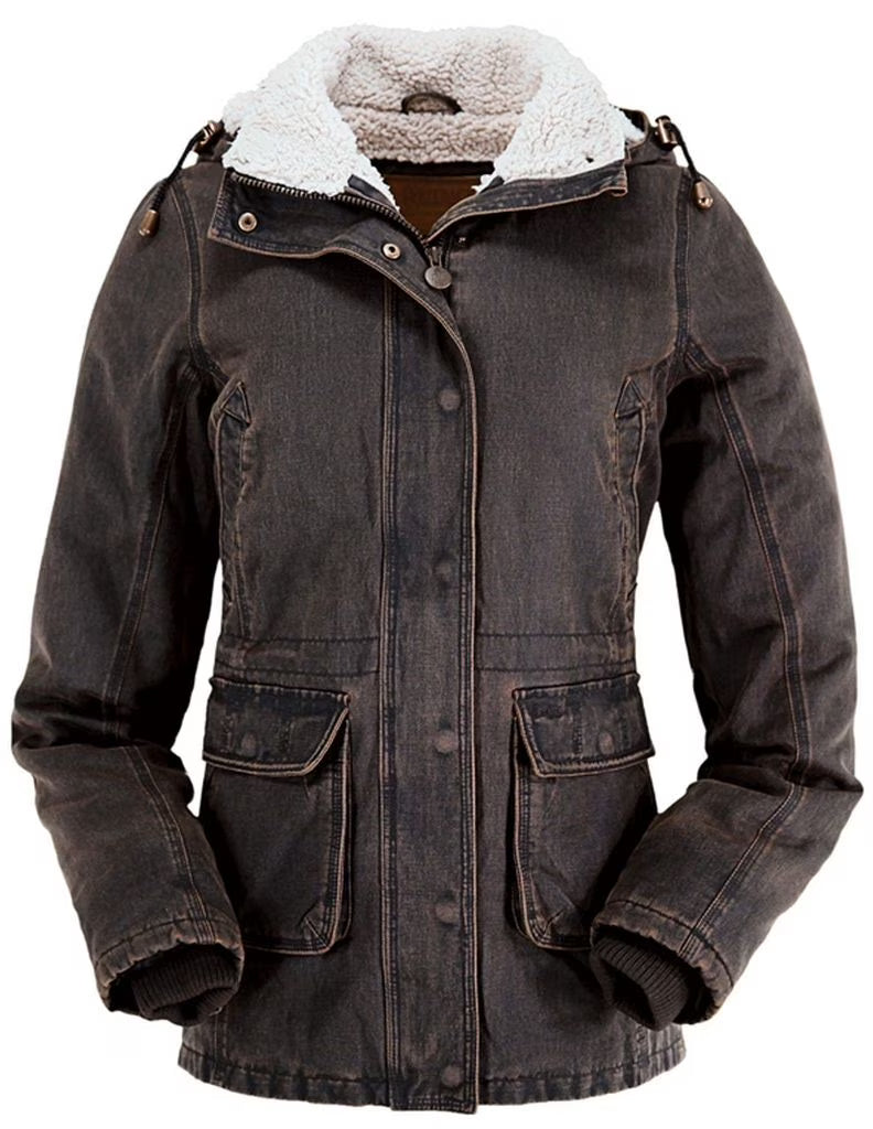 Brown Removable Hood Jacket F484198