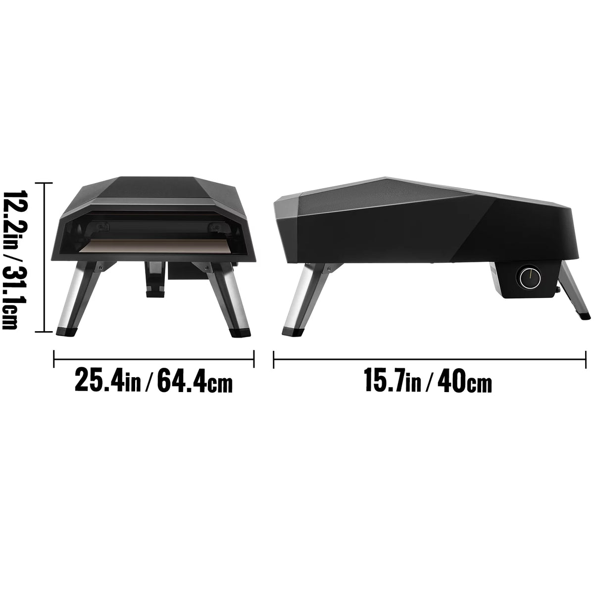 Stainless Steel Propane Pizza Oven with 12 Pizza Stone V3634