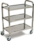 3 Shelf Stainless Steel Utility Cart, 400 Pound Capacity M94739