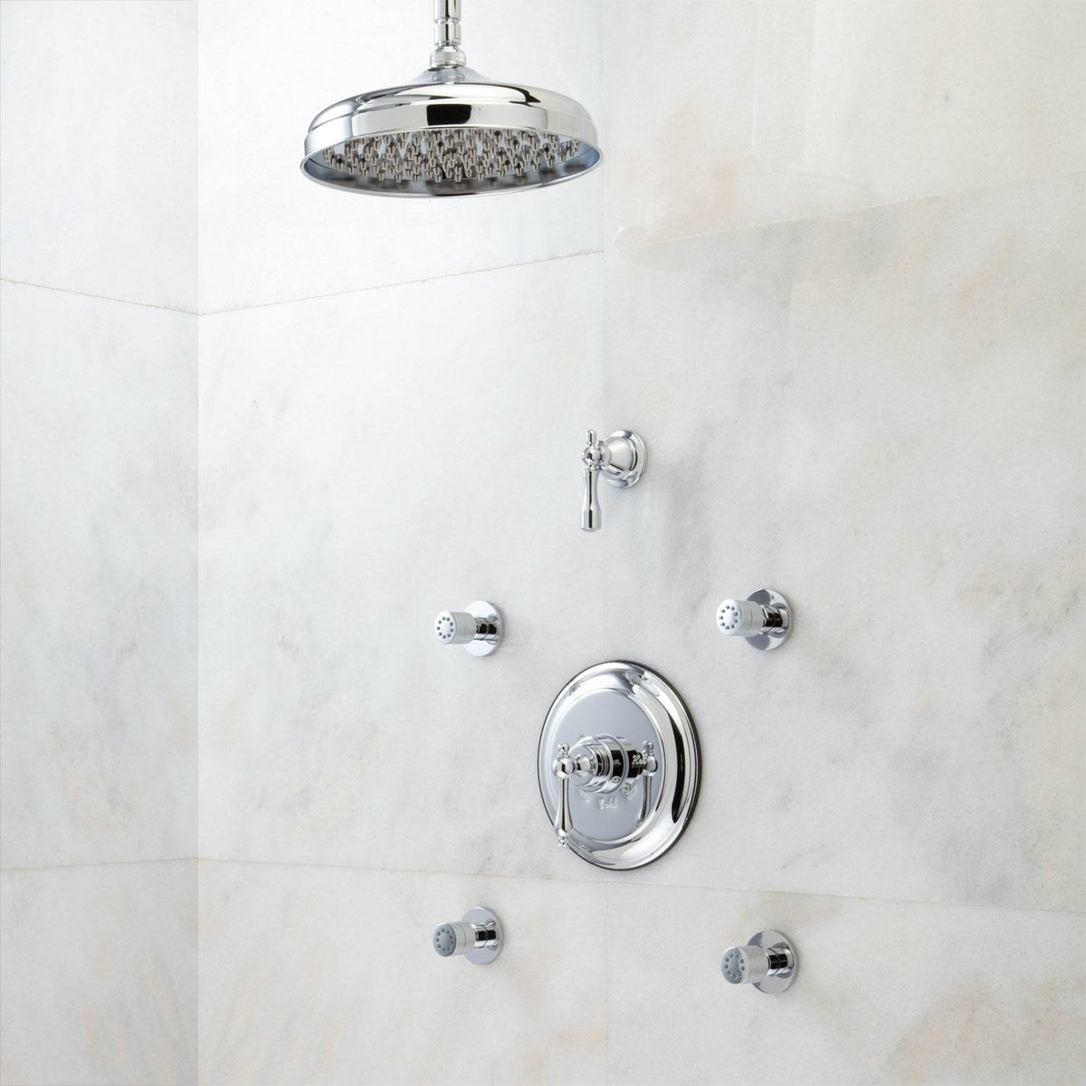 Chrome Double Handle Shower System Z1797