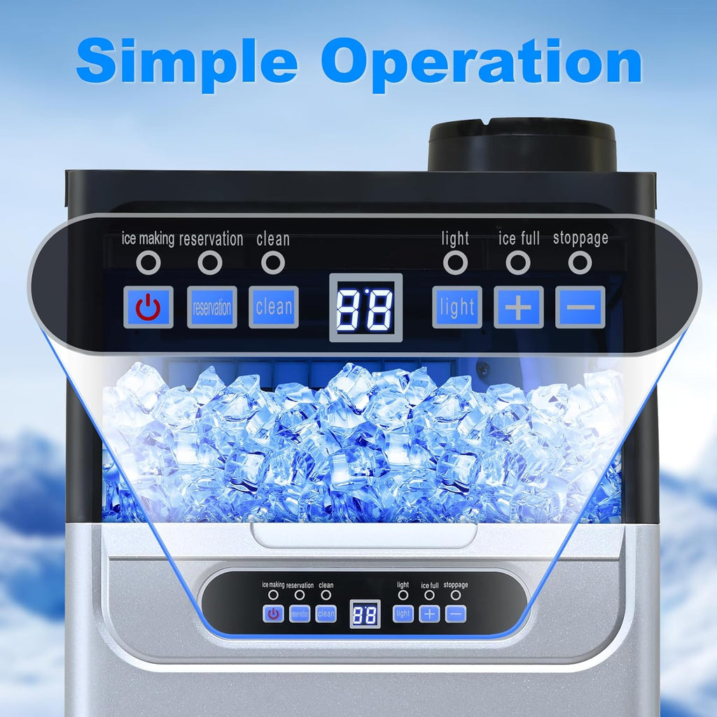 100Lbs/24H Ice Maker Machine with 20lbs Storage W941